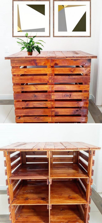 Pallet side table