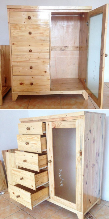 Pallet storage cabinet