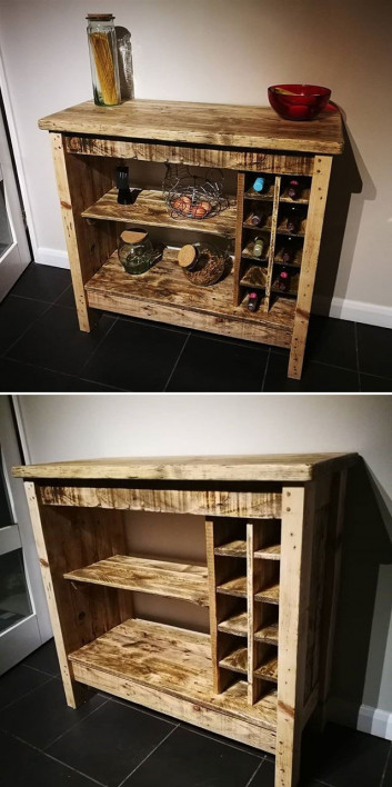 Pallet wine side table