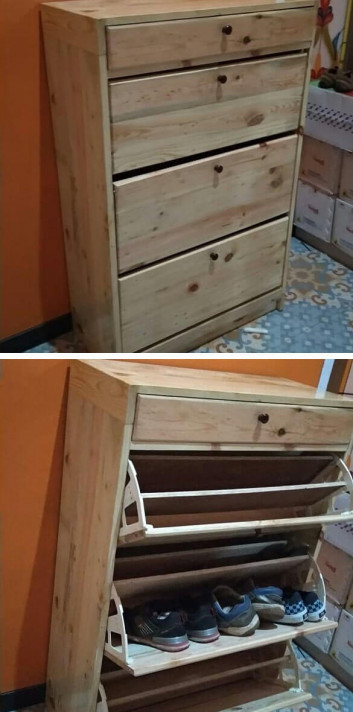 Pallet shoes rack