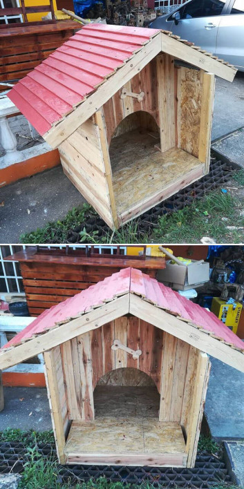 Pallet dog house