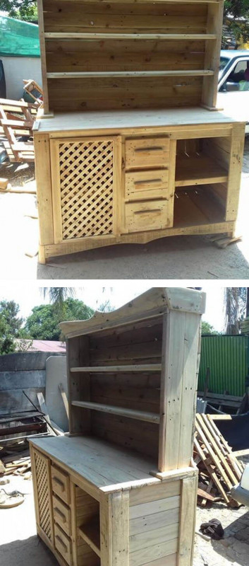 Pallet storage cabinet