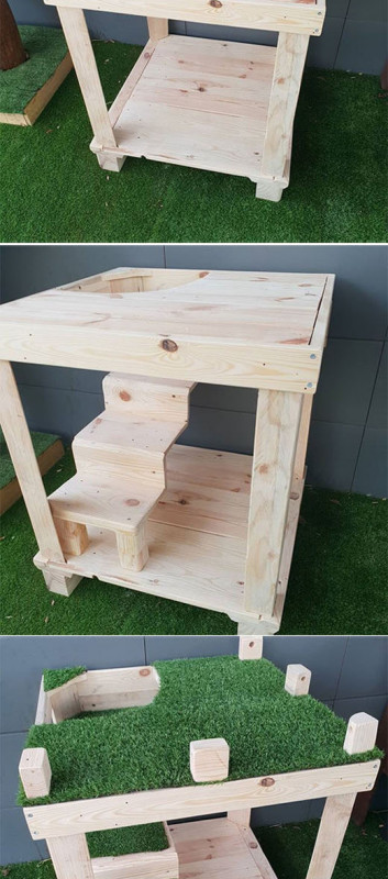 Pallet planter table