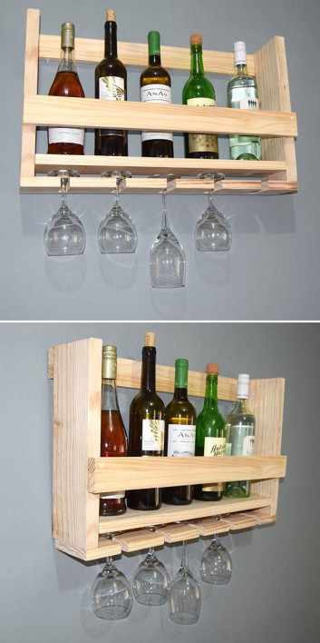 Pallet wine rack