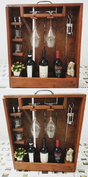 Pallet wine rack