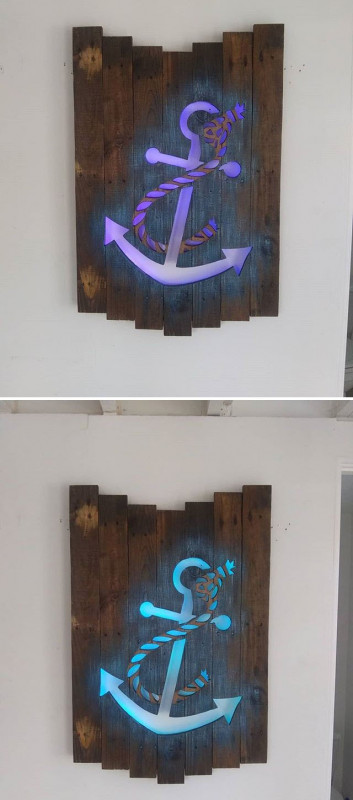 Pallet glowing anchor art