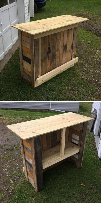 Pallet outdoor bar