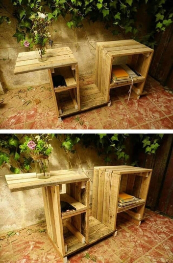 Pallet outdoor study table