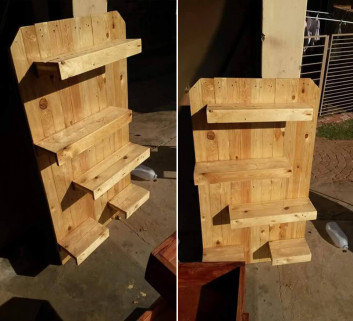 diy wooden pallet wall shelves set