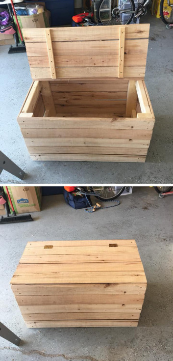 wooden pallet storage box ideas