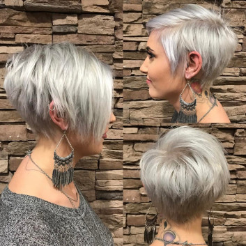 Platinum-blonde Short Bob Haircuts & Hairstyles for Women