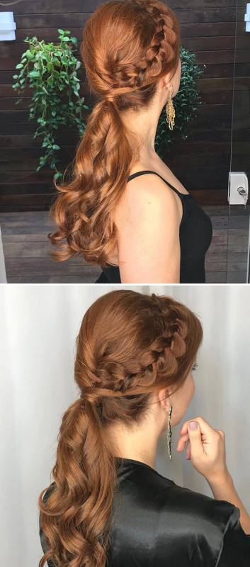 Red head  braided hairstyles