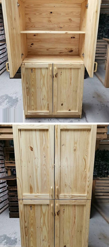 Pallet storage cabinets