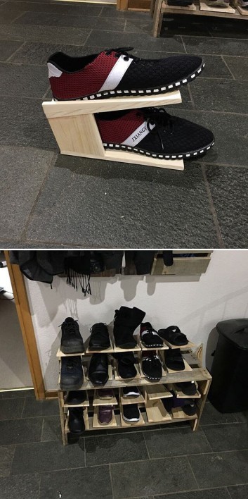 Pallet Shoe Storage Bench