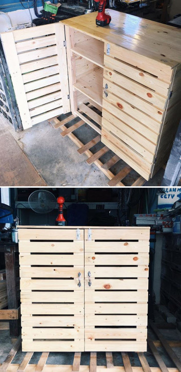 Pallet storage cabinets projects