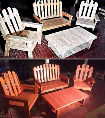 outdoor furniture made from wood pallets