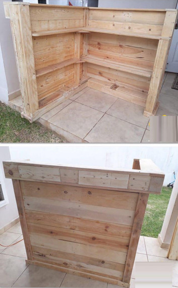 Pallet outdoor bar