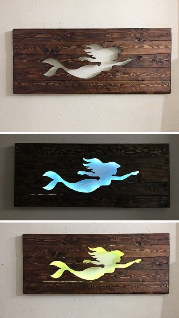 pallet wood frame art ideas