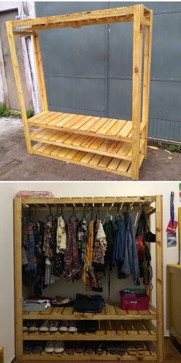 best wood pallet shelf