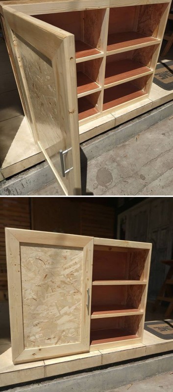 pallet cabinet drawer project ideas