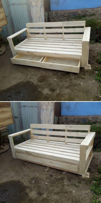 34+ Upcycle Pallet Sitting Furniture Projects