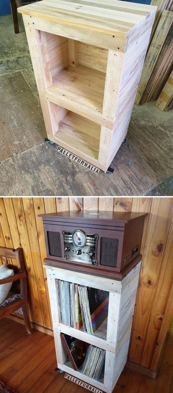 pallet side cabinet table ideas