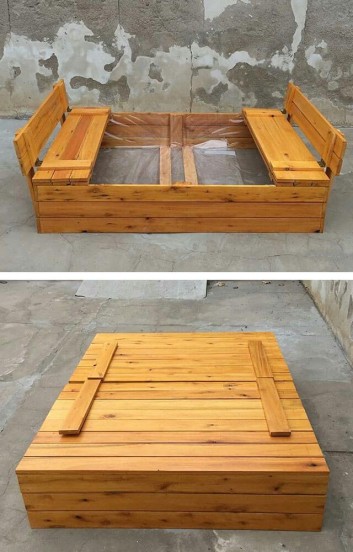 outdoor pallet kids play box