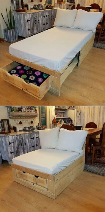 One level up pallet bed ideas