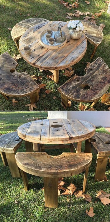 One level up pallet table project ideas