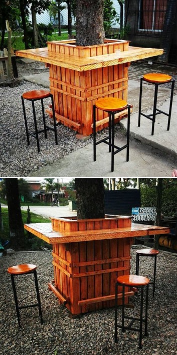 One level up pallet outdoor furniture