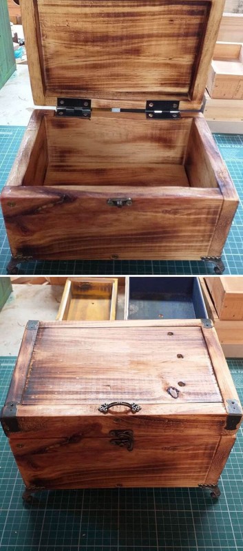 One level up pallet storage box ideas