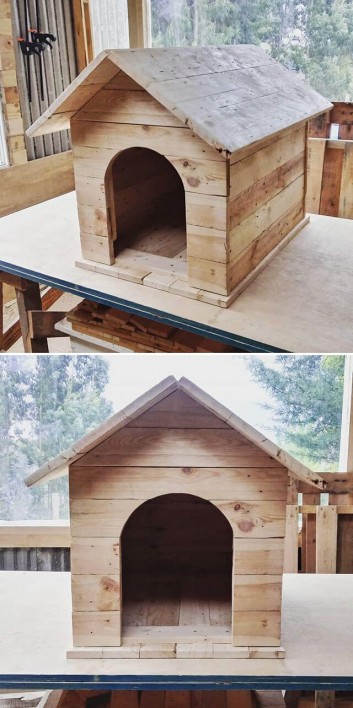 One level up pallet pet house ideas