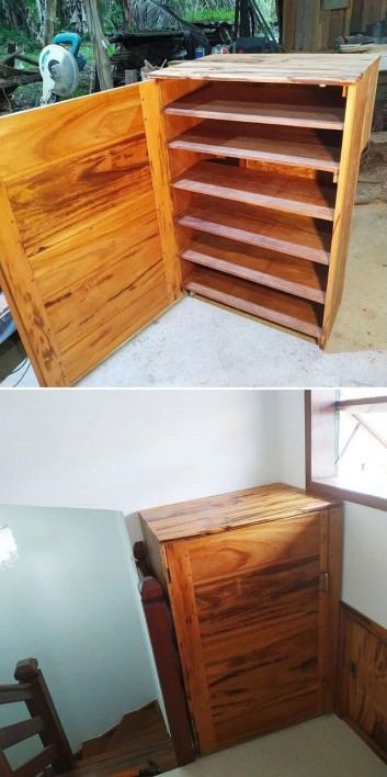 Creative pallet cabinet project ideas