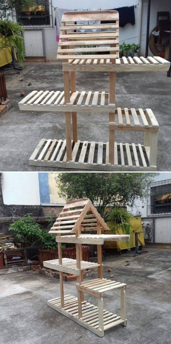 pallet garden planter shelf ideas