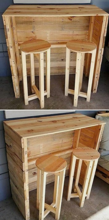 Pallet bar table furniture ideas