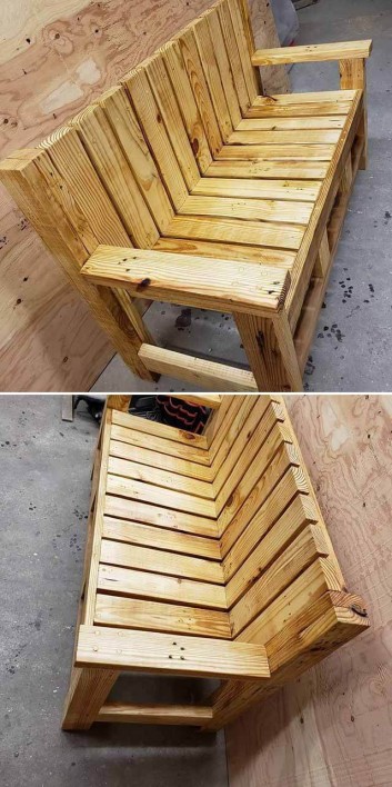 pallet bench ideas with storage box