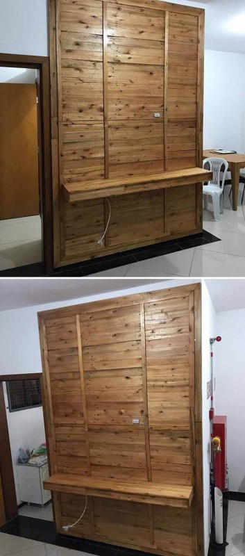 pallet wall shelf cabinet ideas