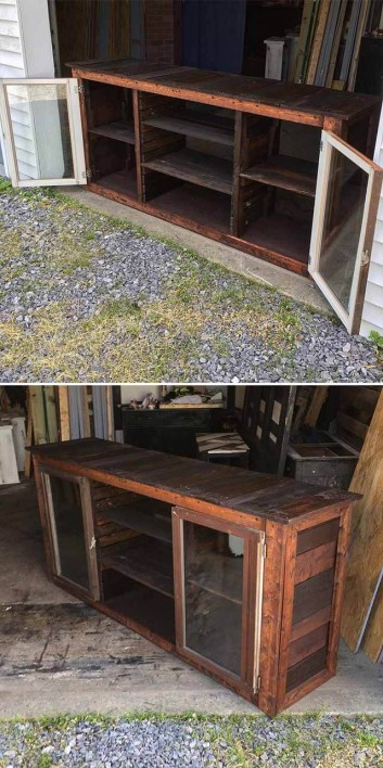 pallet side cabinet table ideas