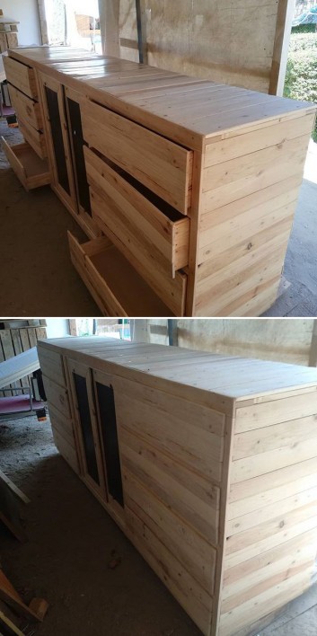 Pallet storage drawers ideas