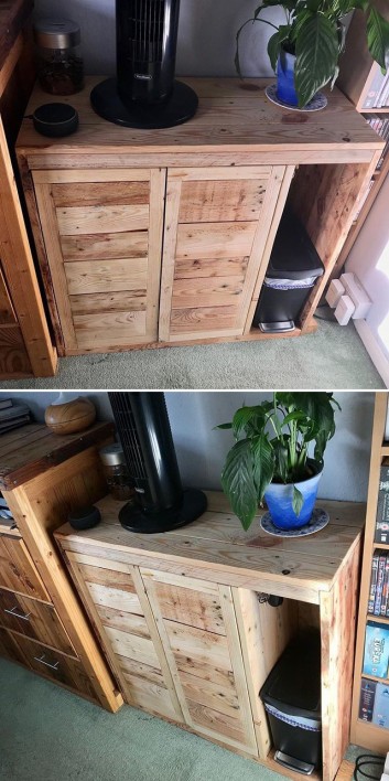 Pallet storage cabinet ideas