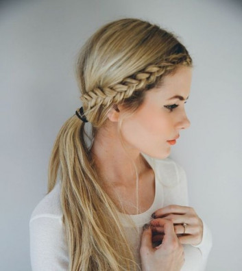 Sleep In French Braid Hairstyles For Medium hair 